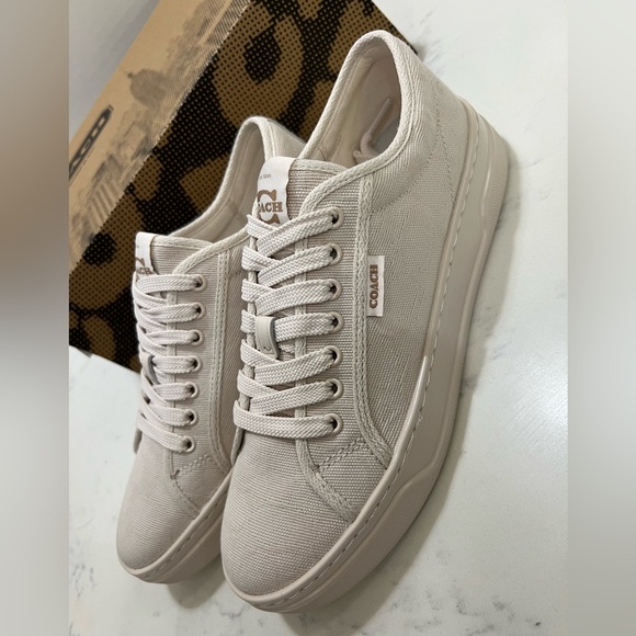 Coach Women's Sneakers in Cream - Picture 3 of 15